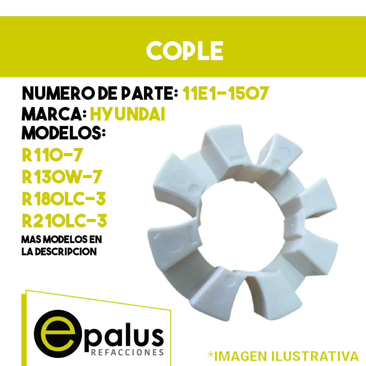 COPLE PARA EXCAVADORA HYUNDAI