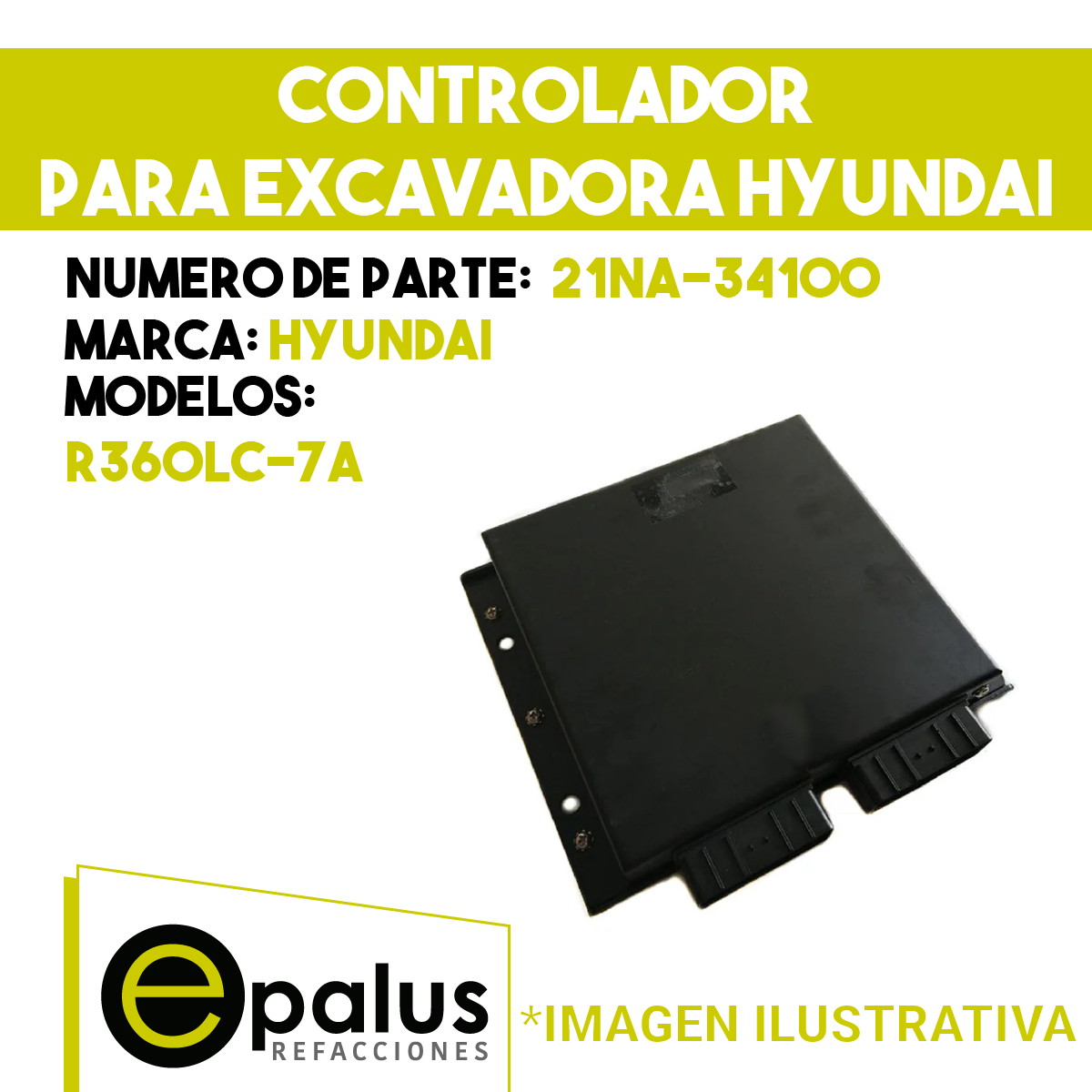 CONTROLADOR PARA EXCAVADORA HYUNDAI - PARTE: 21NA-34100