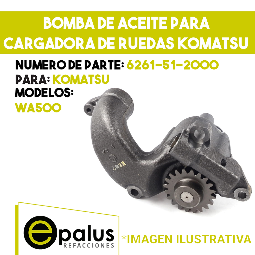 BOMBA DE ACEITE PARA KOMATSU - PARTE: 6261-51-2000