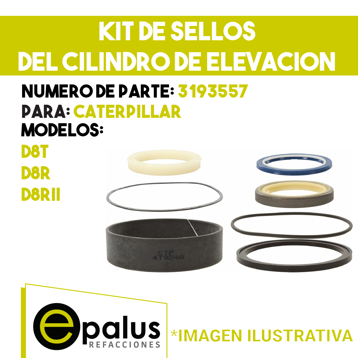 KIT DE SELLOS DE CILINDRO DE ELEVACION - PARTE: 3193557