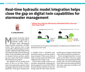 Real-time hydraulic model integration helps close the gap on digital twin capabilities for stormwater management