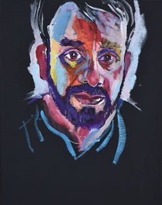 selfportrait out of the dark black artist