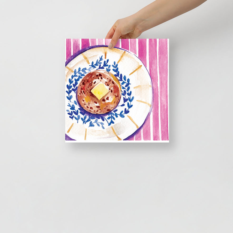 Thumbnail: Colourful Still Life Wall Art Print | Jolly Crumpet | Hand-Painted 30-Day Art 