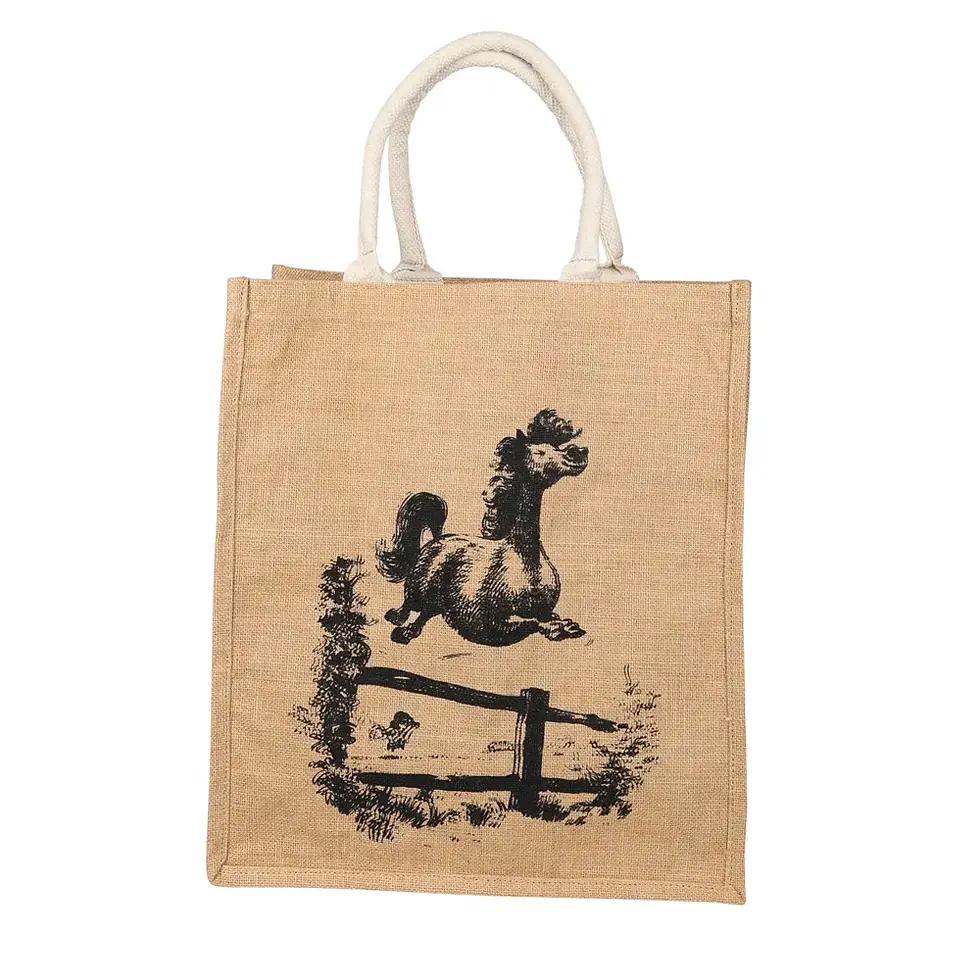 Thelwell Hessian Natural Jumper Bag