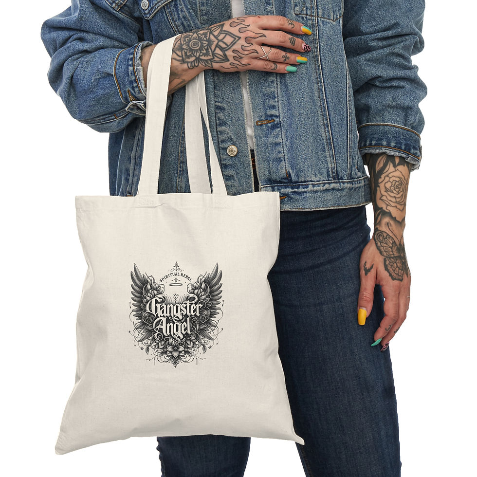 Thumbnail: Peace Love Yoga  Natural Tote Bag