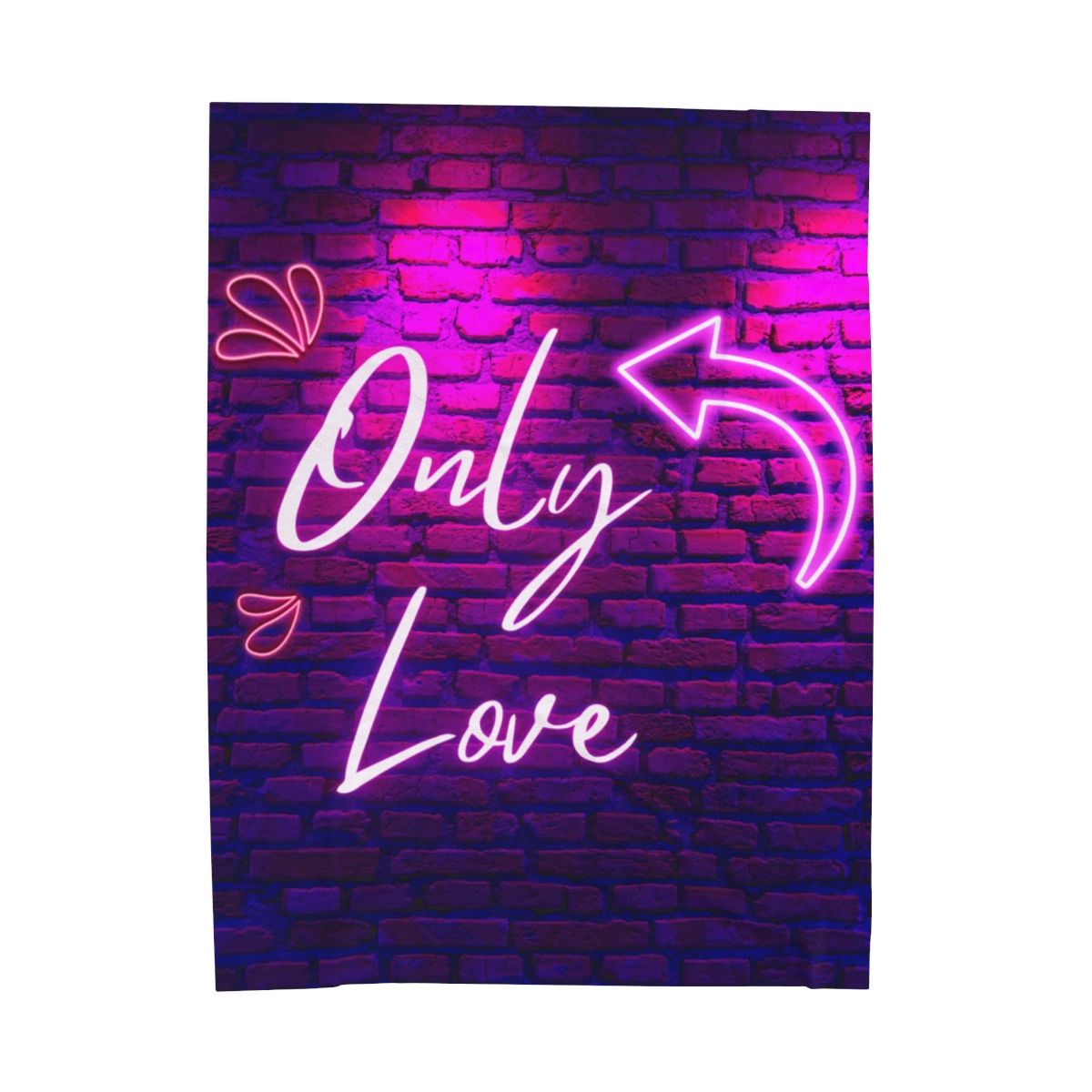 Only Love Velveteen Plush Blanket