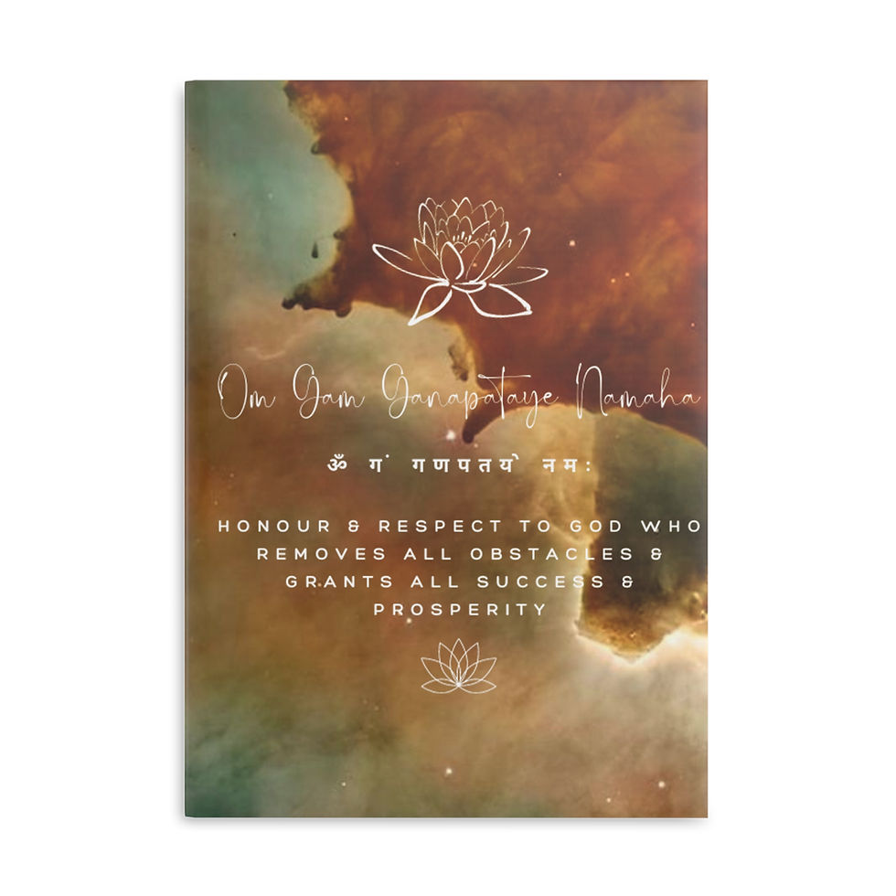 Thumbnail: Om Gam Ganapatye Namah Hardcover Notebook with Puffy Covers