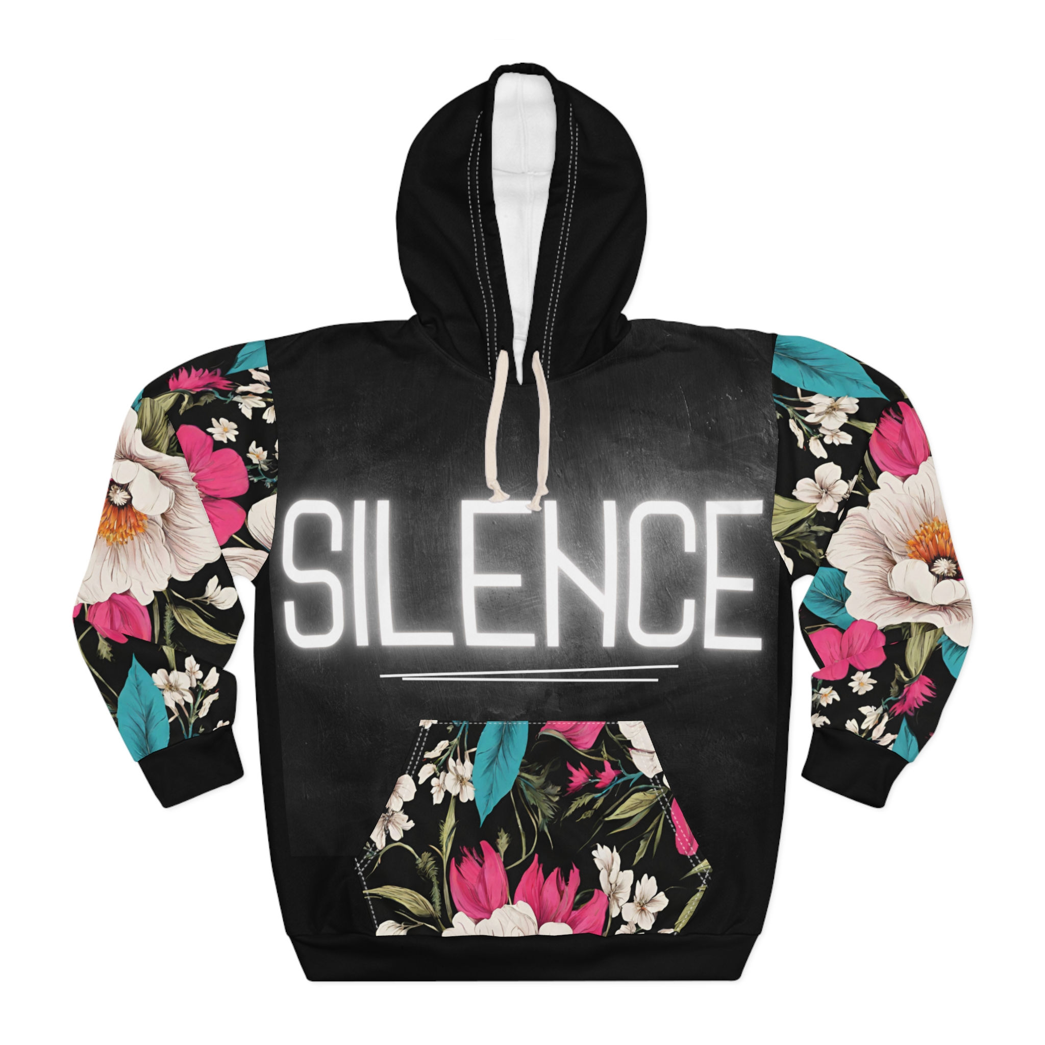 Silence Floral / Unisex Pullover Hoodie