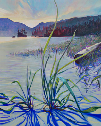 West coast landscape art beaches sea grass