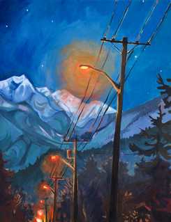 Mountain painting west coast landscape art Squamish