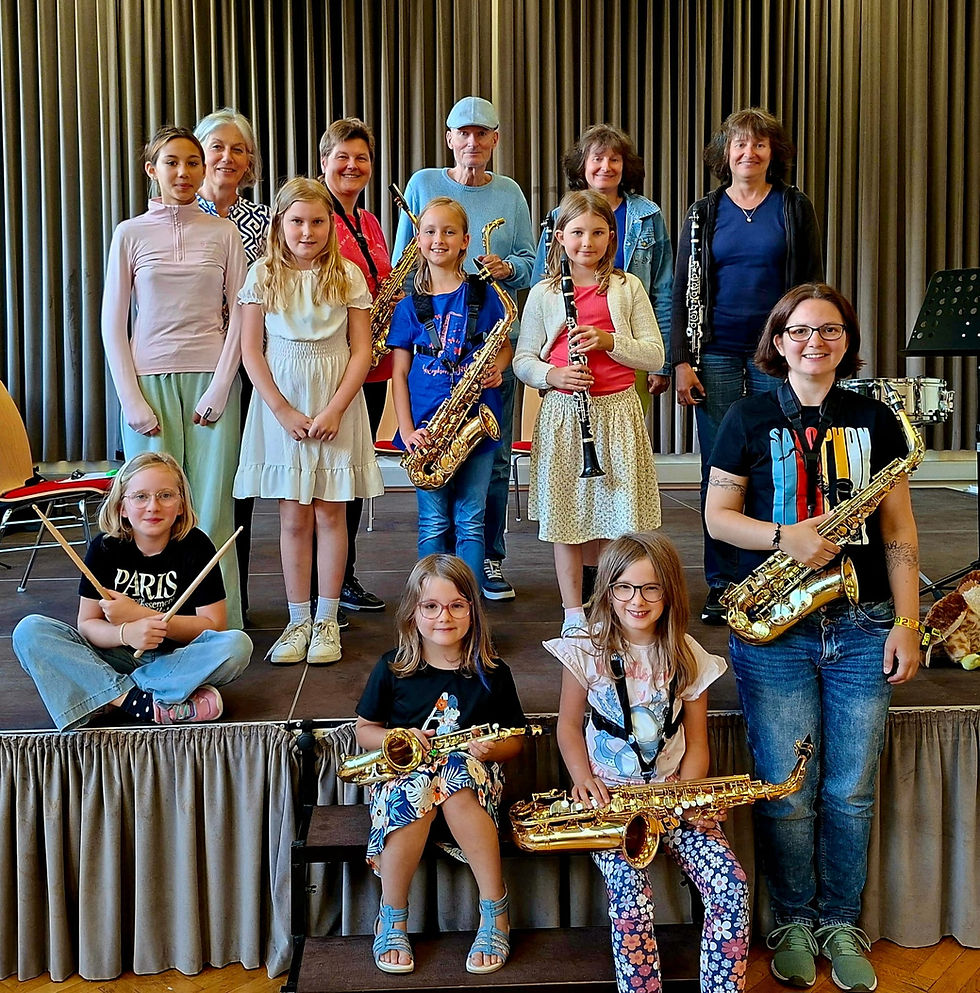 Vorspielstunde Saxophon, Klarinette und Schlagzeug