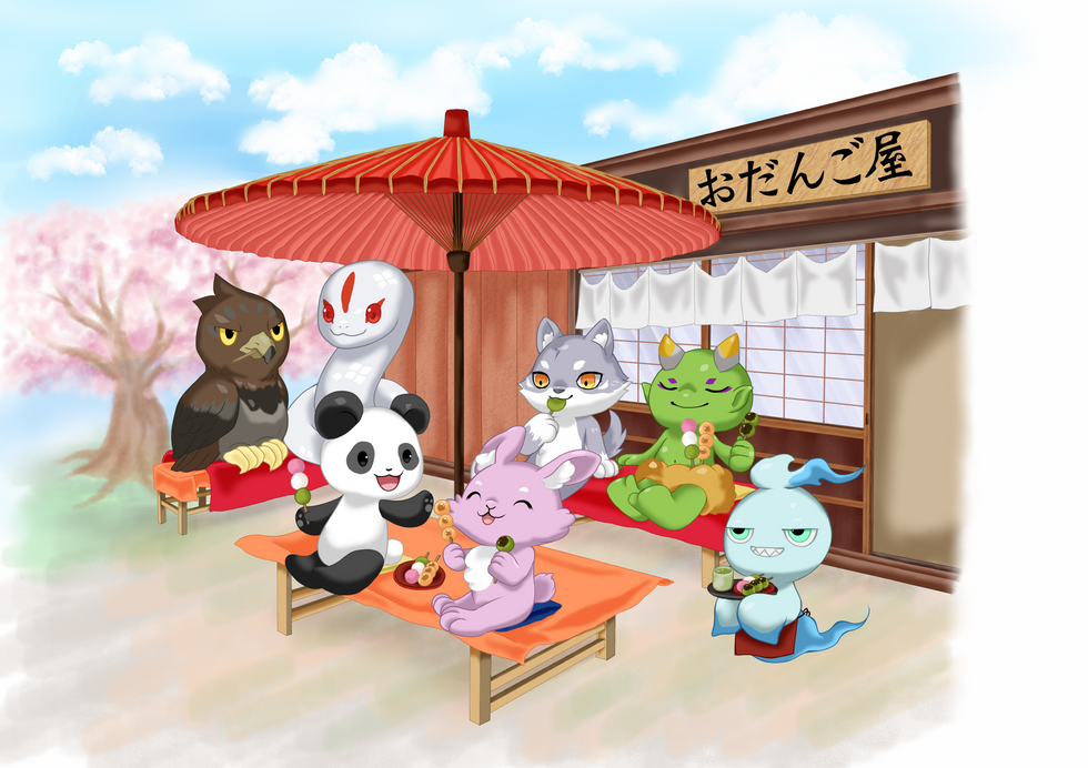 おだんご屋さん背景白