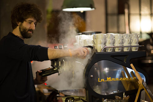 Barista Operating Machine