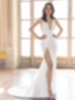 modern wedding dress plain