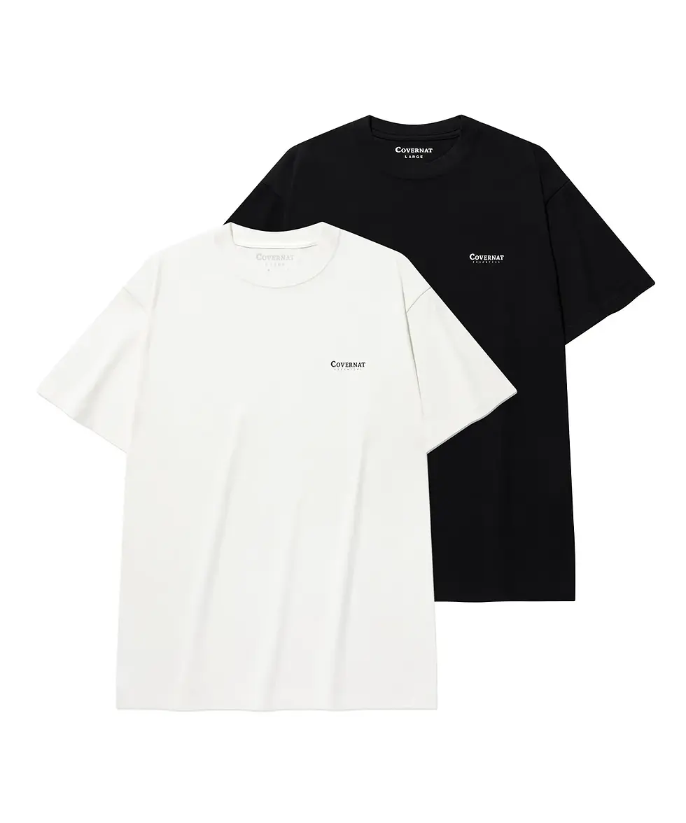 Thumbnail: 1+1 Covernat Signature Logo Tee Black+White