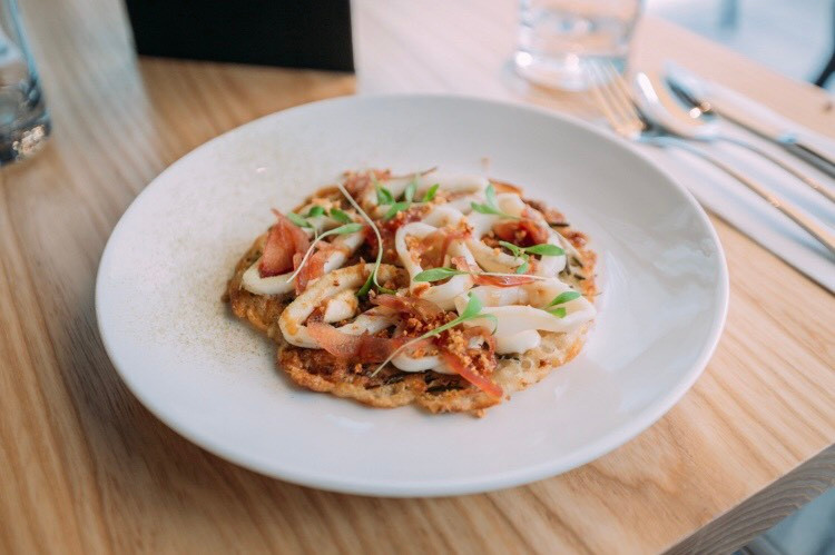 Calamari Pancake at Han Restaurant in Parnell