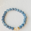 Thumbnail: ​Aquamarine Bracelet With A High-shine gold Initial of your choice