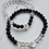 Thumbnail: Obsidian And Clear Quartz With Initial Charm Bracelet 