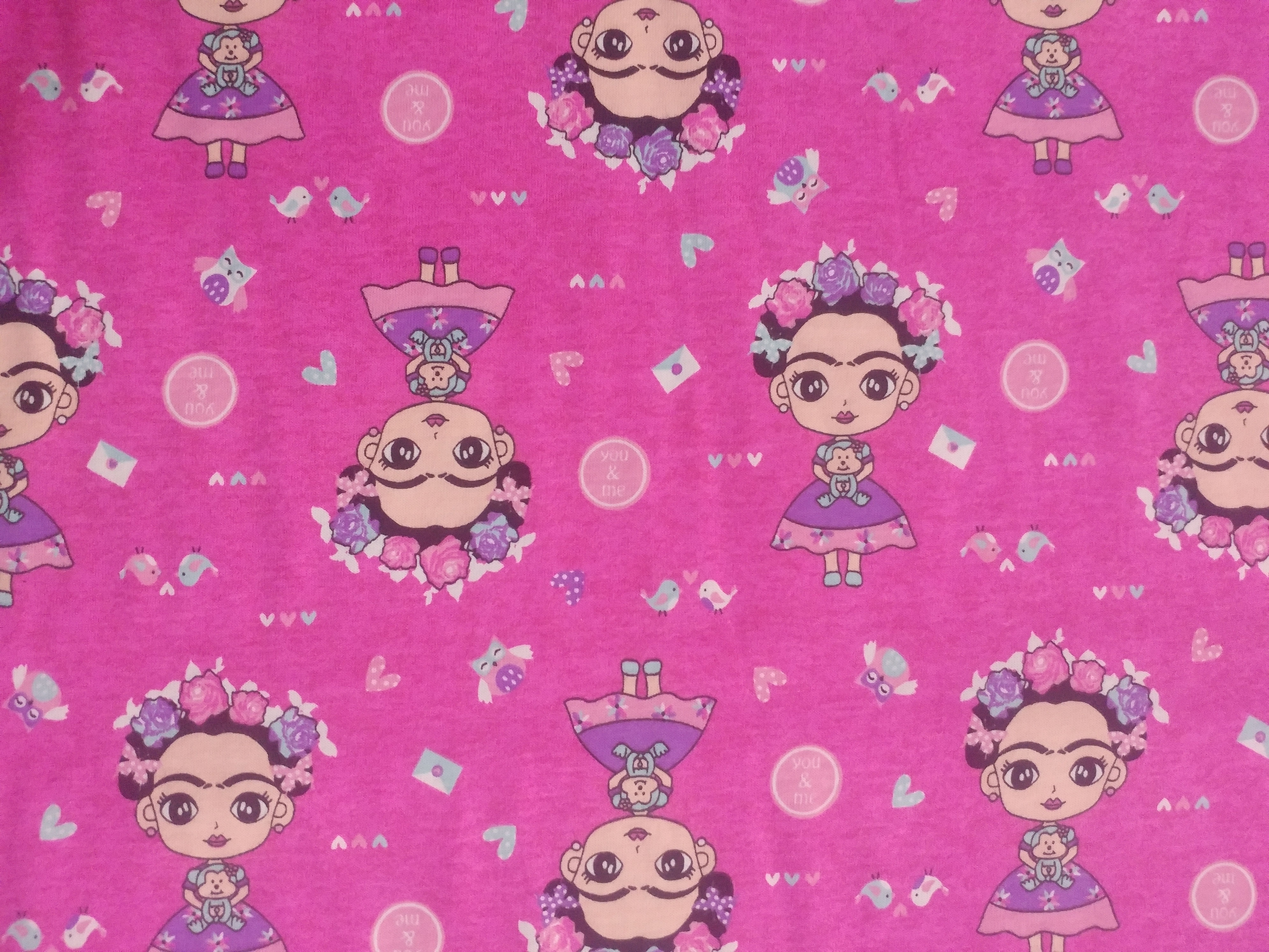 Frida cartas fondo rosa