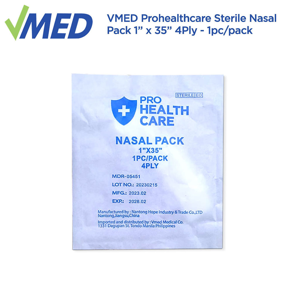Thumbnail: VMED Prohealthcare Sterile Nasal Pack 4Ply 1"x35" - 1 Pack Only