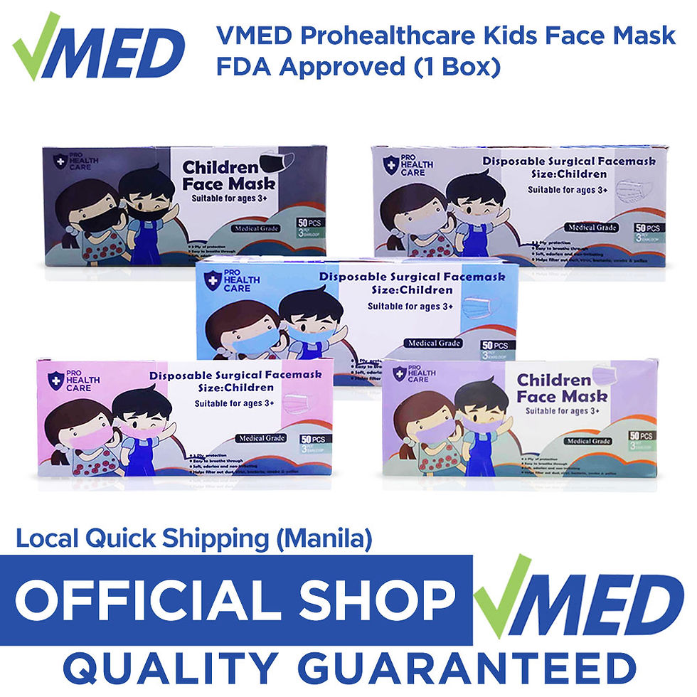 Prohealthcare Kids Children's Face Mask FDA Approved (Different Colors