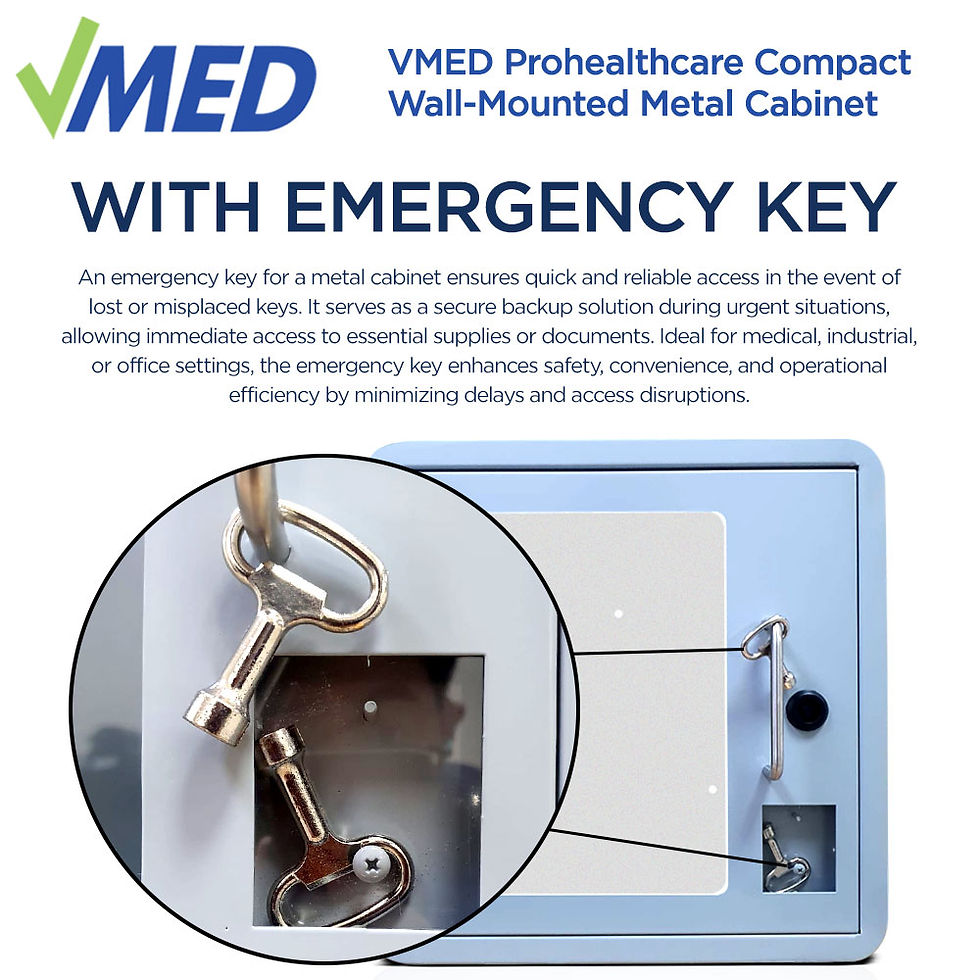 Thumbnail: VMED Prohealthcare Compact Wall-Mounted Metal Cabinet