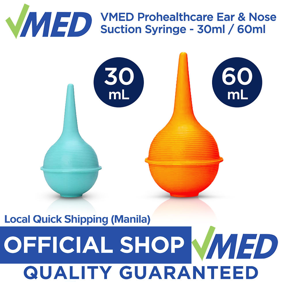 VMED ProHealthCare Rubber Suction Ear Nose Suction Ear Wax Bulb Syringe Size: