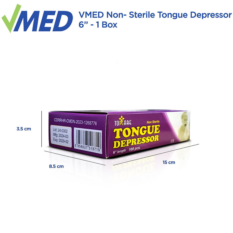 Thumbnail: VMED Prohealthcare Non-Sterile Tongue Depressor - 1 Box