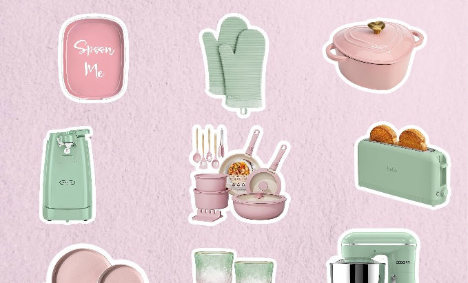Elevate Your Cooking Space with Amazon's Pink and Green Kitchen Must-Haves