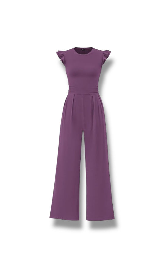 jumpsuit in purple grey hue