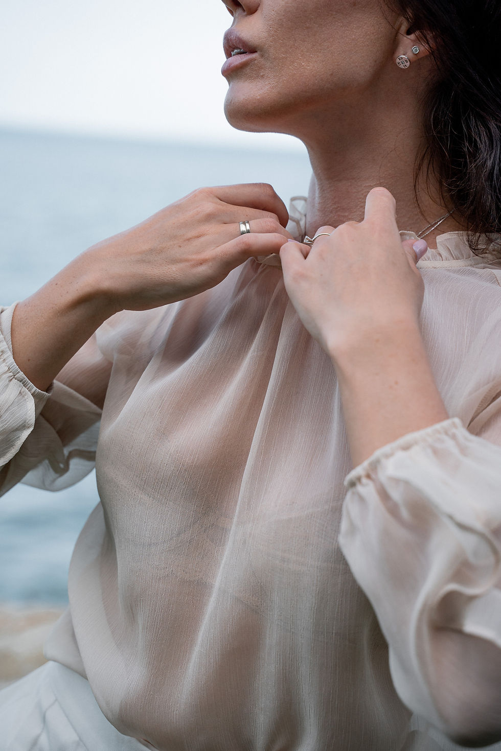Thumbnail: SILK CLEAR BLOUSE