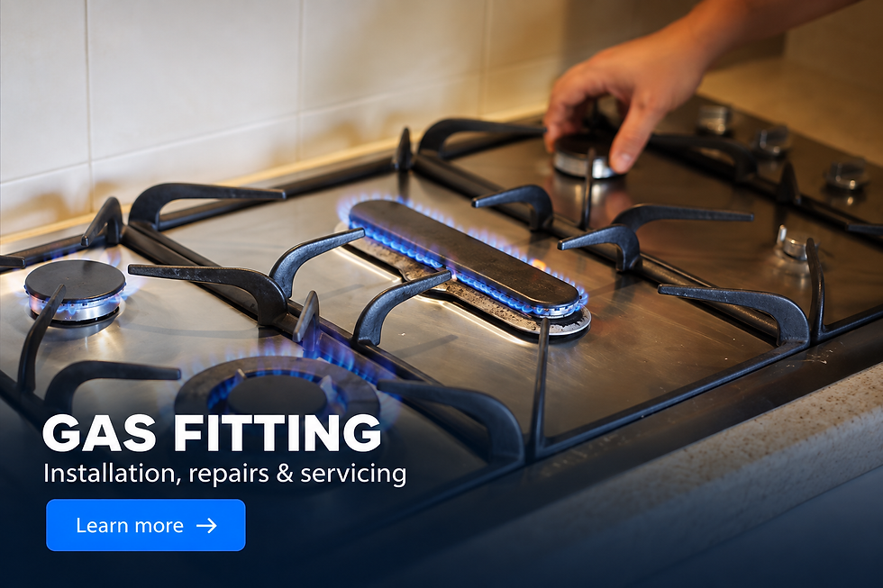 Licensed gas fitter Perth servicing a kitchen stovetop