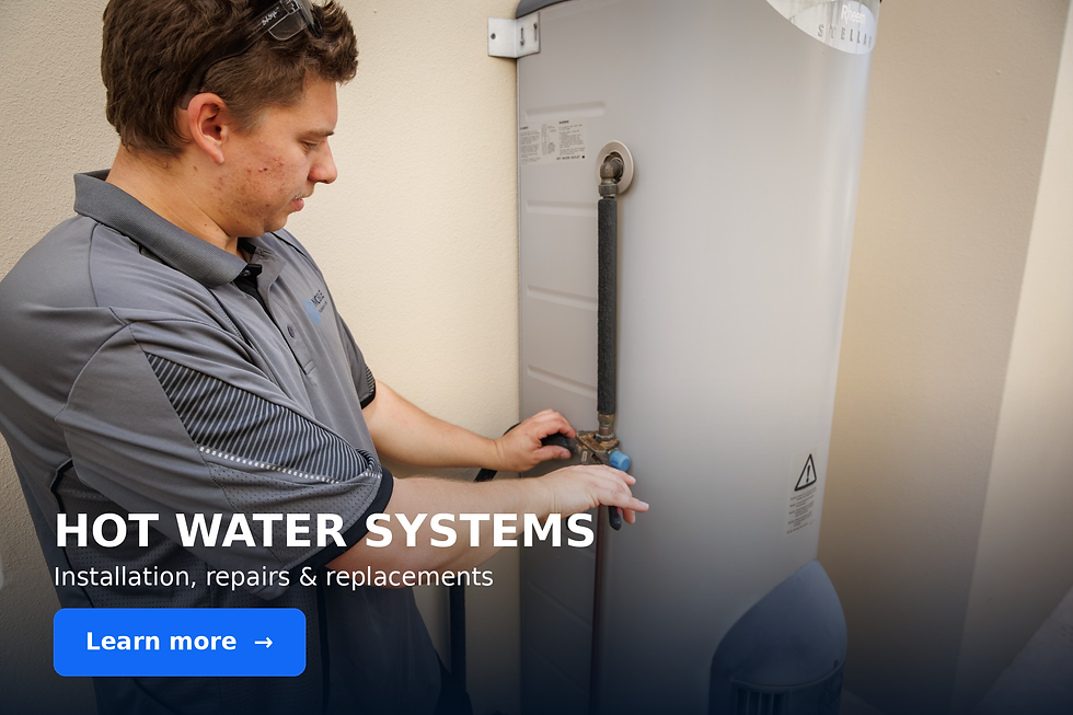 A licensed gas fitter in Perth servicing a hot water system.