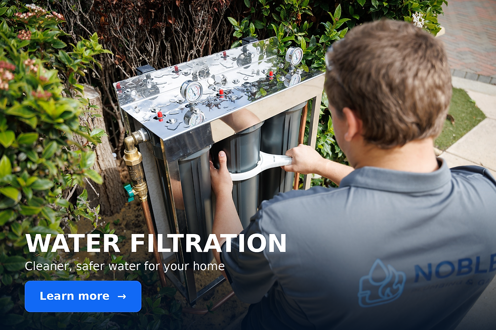 Licensed gas fitter Perth installs home water filtration system