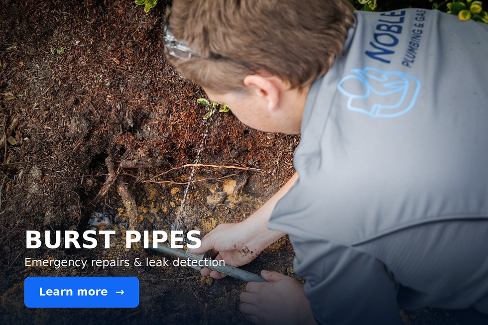 Licensed gas fitter Perth fixing a burst pipe leak