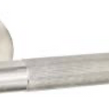 silver door handle with textured grip