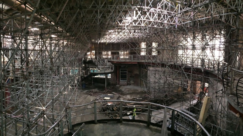 Large scale scaffold project inside the Majestic in Leeds