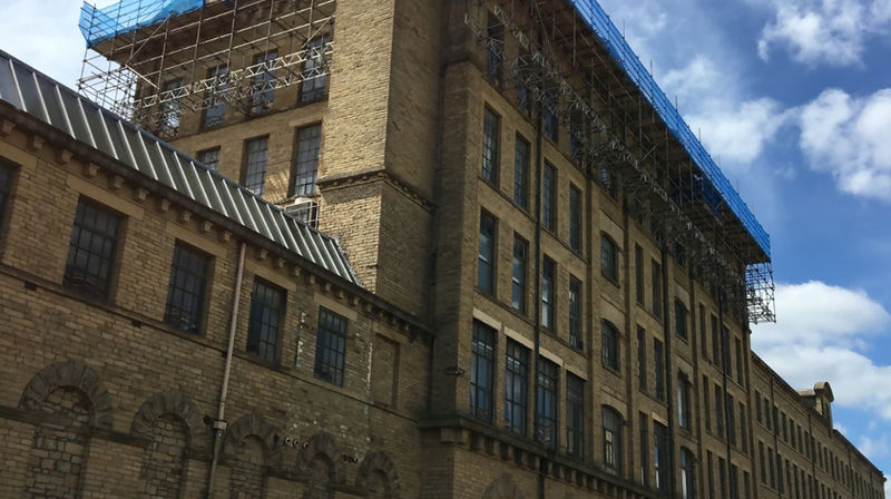 roof scaffold on Saltaire based building