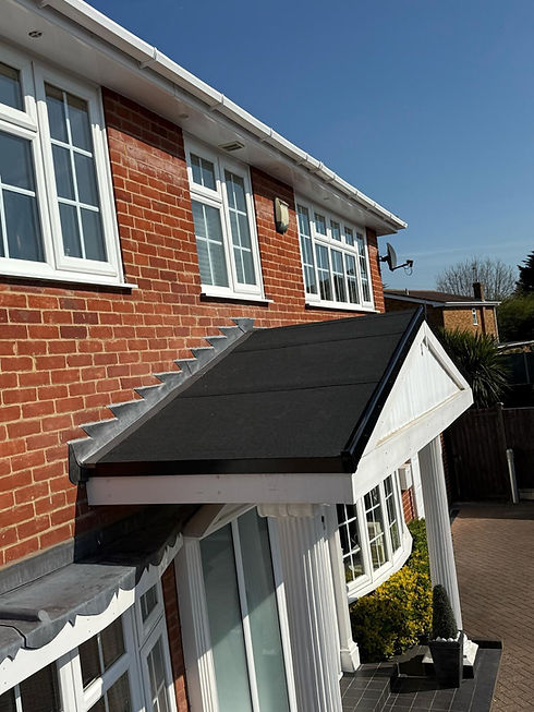 pitched porch with leadwork in Chelmsford in april 2025