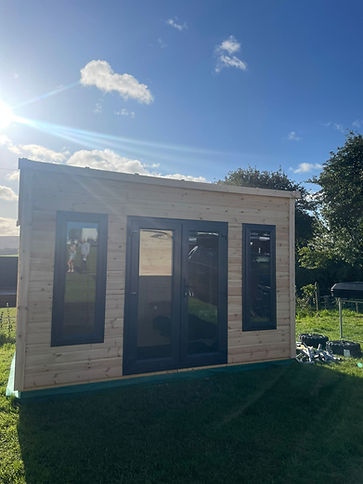 Summer house on sunny day