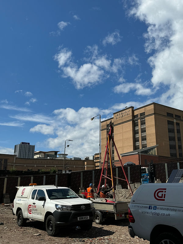 Drilling outside Buchanan Gallery