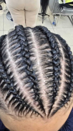 straight back braids