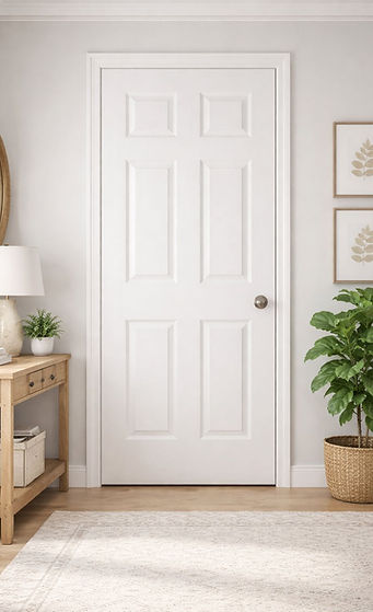 White budget interior door