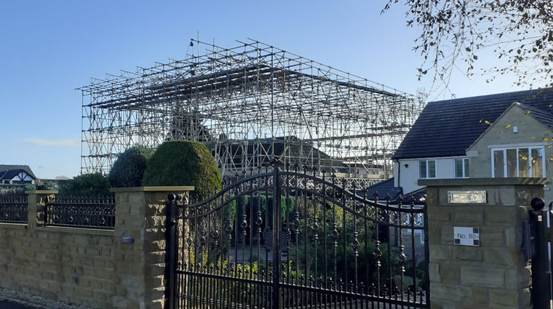 Leeds based building with temporary roof 