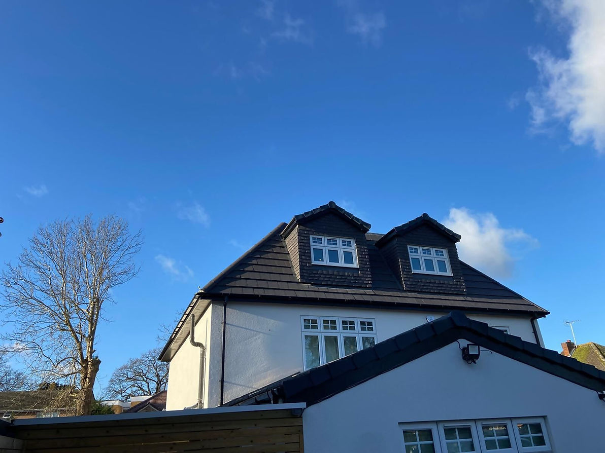 House with white render 