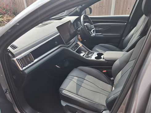 interior of luxury car