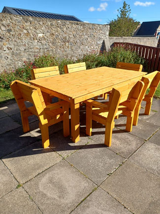 Wooden table and chairs 