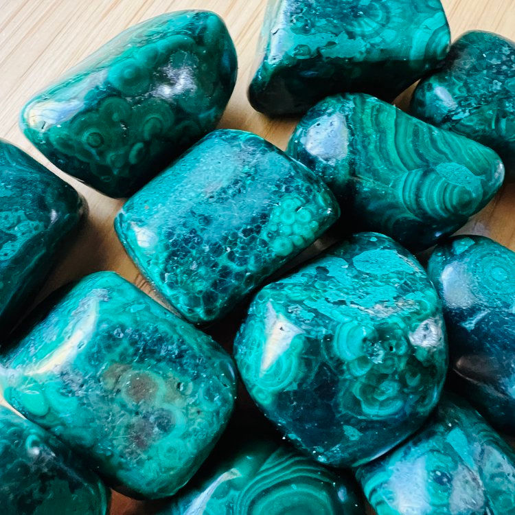 Thumbnail: Malachite Hand Polished Stones