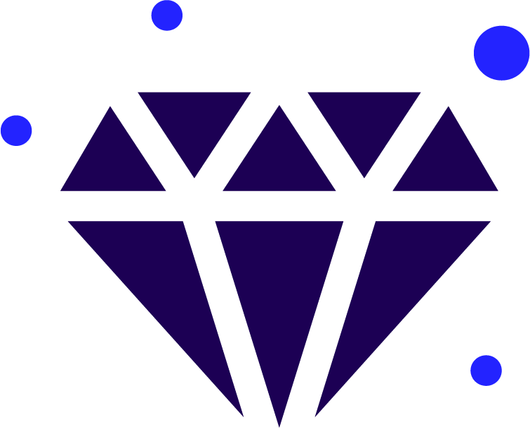 Icon of glittering diamond