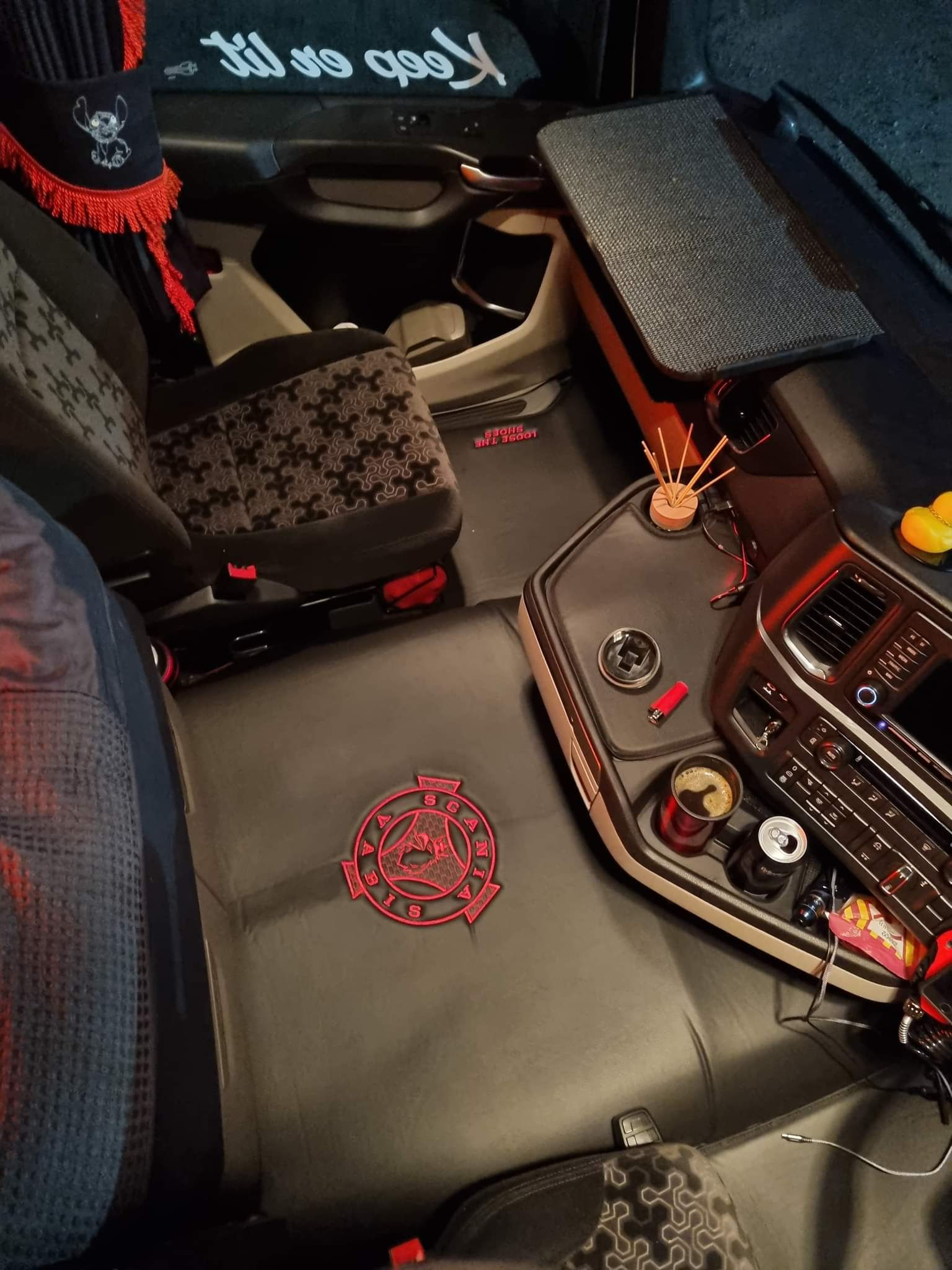 Premium Quality Scania R Next Gen Floor Mat set inc drawer mat BLACK
